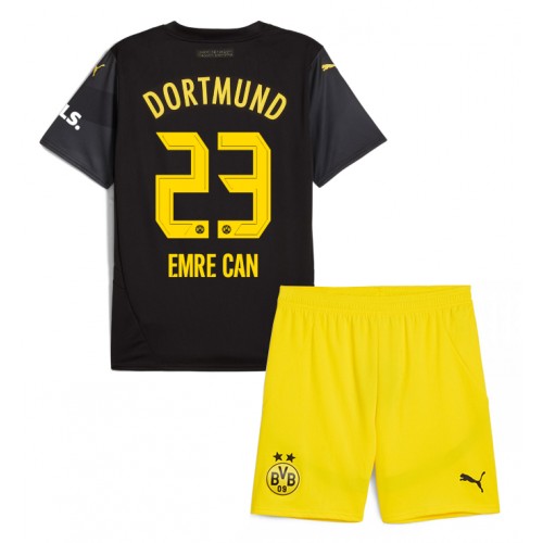 Dětský fotbalový dres Borussia Dortmund Emre Can #23 2024-25 Venkovní Krátký Rukáv (+ trenýrky)